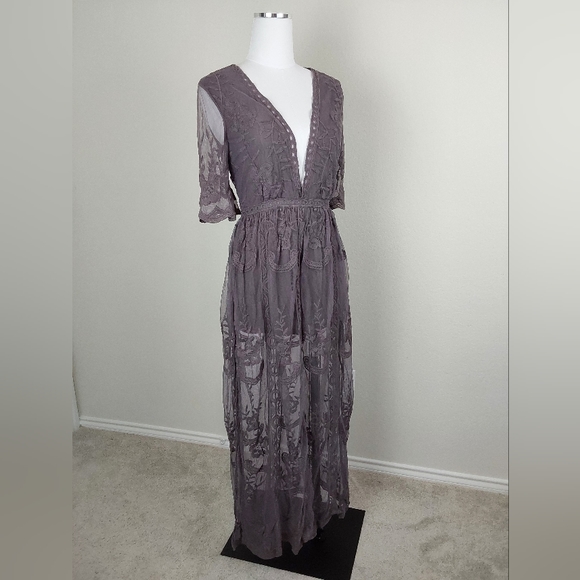 Wishlist Purple Overlay Lace Romper - Picture 3 of 14